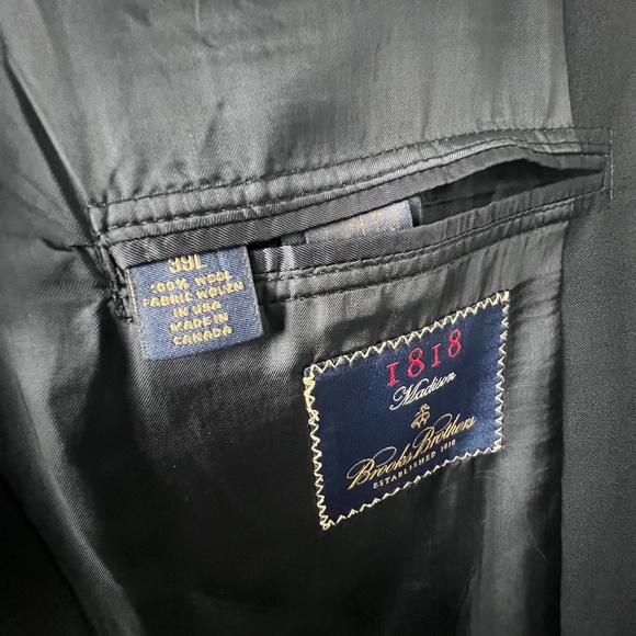 Brooks Brothers Loro Piana Men's 100% Wool 1818 Madison 2 Button Blazer Sz 39L - Picture 8 of 16